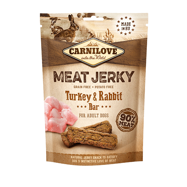 Carnilove Jerky Turkey and Rabbit Bar 100g